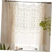 Macrame Curtains for Doorways Boho Windows Macrame Wall Hanging Boho Ivory