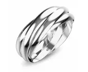 Solid 925 Sterling Silver Broad 5 in 1 Interlink Wedding Ring