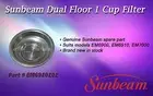 SUNBEAM COFFEE MACHINE EM6900 EM6910 ONE CUP FILTER EM6910101