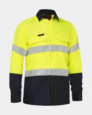 Bisley Apex 185 Taped Hi Vis FR Ripstop Vented Shirt