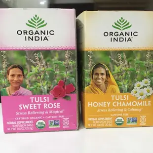 🍀有機印度牌🌹甜玫瑰 聖羅勒茶Organic India Tulsi Sweet Rose Tea圖爾西茶 紓壓茶花草茶