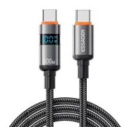 ESSAGER ES-X61 5A 100W Type-C to Type-C Digital Display Cable Fast Charging Data Transmission Copper Core Line 1M/2M Lon