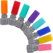 OFFSCH 8 Pcs Seal Case Sensory Colorful Stamps Glow in The Dark Party Favors Easter Stamper Plastic Stamps for Easter Giveaways Party Favor Plastic