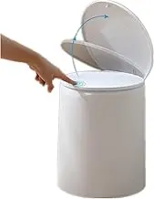 MMIAOO 12 L Bathroom Trash Can with lid, Small Kitchen Trash Can with Press Type Lid, Trash Bin for Bedroom, Office, Kitchen, Craft Room