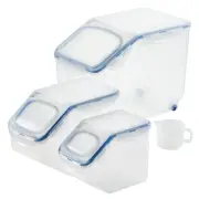 LOCK & LOCK Pantry Container Food Storage Bin, BPA-Free, 3 Piece Set, Clear