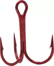 25 Pack Size 6 Mustad Round Bend Tin Red Treble Hooks 35647R BULK HOOKS Walleye