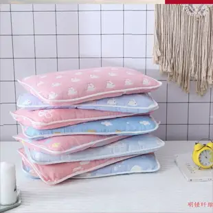 兒童枕套35x55小豬夾棉六層紗布小枕頭幼兒園寶寶嬰兒枕頭套透氣