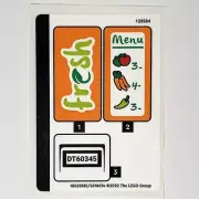 LEGO STICKER SHEET 60345 Farmers Market Van Decals Stickers Farm City Town