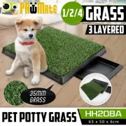 Indoor Dog Pet Potty Training Portable Toilet Large Loo Pad Tray 1/2/4 Grass Mat