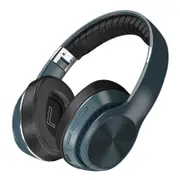 HiFi Wireless Headphones Bluetooth Foldable Headset Support TF Card/FM Radio Stereo Headset With Mic Deep Bass - Blue
