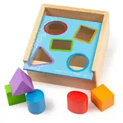 6pc Bigjigs Toys Posting Box Wooden Toy Kids Fun Sensory Activity Play 12m+