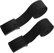 [BESPORTBLE] 2pcs Mens Casual Web Belt Adjustable Fabric Belt with Buckle for Work School and Hiking Belt 140cm