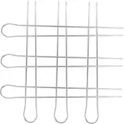 Gatuida 6pcs U Shaped Stainless Steel BBQ Skewers Reusable Barbecue Forks for Chicken Beef and Kebab Optimal Grilling Tools for Family Gatherings and Outdoor Cooking