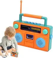 Toddler Record Player,Retro Small Kids Boombox | Preschool Learning Activities, Kids Music Toys, Music Box Record Player for Development