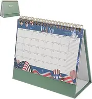 LAPYAPPE 2025 Dry Erase Calendar Wall Flip Calendar for Desk Calendar Australia Desk Decor Aesthetic Calendar Academic Desk Calendar Desktop Calendar Teacher Desk Calendar Green Iron