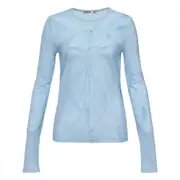 [OPEN YY] Ribbon Print Mesh Top