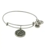 Alex & Ani " Initial C Monogram " Silver Charm Bangle Bracelet - ✨️ New With Tag