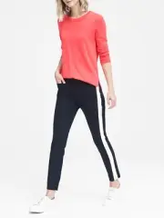 Banana Republic Navy Sloan Skinny Side Stripe Travel Work Pant #328155 NWT! 10