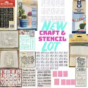 NEW-LARGE LOT Stencils & Craft Supplies Words Phrases Holiday Glass Etching Clay