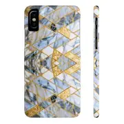 Mosaic Gatsby Gold iPhone Case Slim Case iphone 16 15 14 13 12 11 Pro Plus Max
