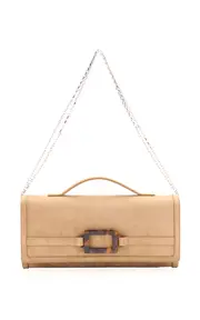 [Roger Vivier] Belle Vivier Suede Clutch