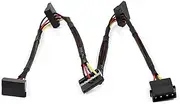 Monoprice 108794 24-Inch 4-Pin Molex Male to 4 15-Pin SATA II Female Power Cable Net Jacket