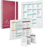 Bright Line Eating Starter Pack – Berry Food Journal + Magnetic Meal Planner + Food Plan Pocket Guide + Grocery List Magnet Pad for Fridge – Meal Planning Tools to Track Food, Water, & Weight Loss