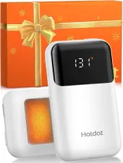 Hand Warmers Rechargeable with Gift Box, 2 Pack Electric Hand Warmer with LED Di