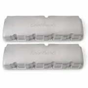 Edelbrock Valve Covers Stock Height Aluminium Natural Logo Big Victor Heads Only