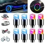 8× LED Car / Motorcycle Wheel Lights Tire Valve Stem Cap Tyre Spoke Flash Lights (for: Renault)