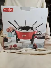 New Electric Fondue Maker By Dash Red 3 Quart Nonstick