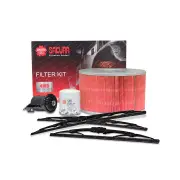 Sakura Front Rear Wiper Blades+Filter Service Kit for Toyota Landcruiser UZJ100R