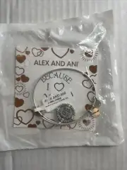 Alex and Ani Because I Love You III Bangle Bracelet Silver