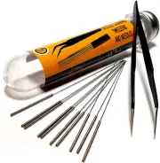 3D Printer Nozzle Cleaning Kit - 0.4Mm Needles and Tweezers Toolkit - Stainless