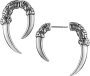 [HZMAN] Stainless Steel Dragon Claw Stud Earrings for Men Women Gothic Punk Piercing Sharp Claw Earring Jewelry Gift