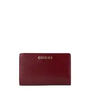 Gucci Logo Script Card Case One size red