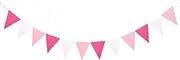 Party Decor 12 Flags 17cm Colorful Felt Banner Garlands Birthday Bunting Pennant Baby Shower Wedding Garland Flags Party Decoration Supplies (Color : Set4)
