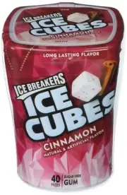 Ice Breakers Ice Cubes Sugar Free Gum, Cinnamon 40 count Pack of 4