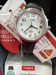 Timex T2H331, Women's Easy Reader, Black Leather Watch, Indiglo, Date-R14