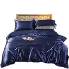 Beddings Violet Au Eu King Size 3 Piece Satin Duvet Cover Set Polyester fabric,p