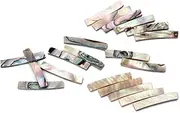CORHAD Shell Purfling Strip Set 10pcs GF102 18 * 3 * 2mm Binding Strip for Guitar Ukulele Mandolin Banjo and Box