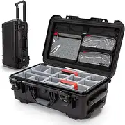 NANUK 935 Pro Photo Kit - Waterproof Carry-On Hard Case with Lid Organizer and Padded Divider & Wheels, Black