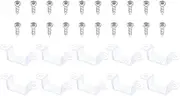 Boxonly LED Strip Light Clips 50Pcs Mounting Bracket Fixing Clips Clamp Holders with Screws for 16mm-19mm Neon RGB Light Cable Ribbon Translucent
