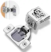 Premium 50 Pack Stainless Steel Soft Close Hinges - Quiet & Adjustable Design