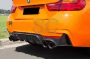 BMW F32 F33 F36 428 430 435 440 M Sport Carbon Fiber Rear Diffuser Quad Tips (for: BMW)