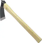 14 Inch Heavy Duty Narrow Hoe, Without Welding, Japanese Carbon Steel Narrow Hoe with Oak Wooden Handle, Garden Hoe for Digging, Weeding, and Planting