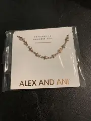 Alex and Ani Delicate Star Motif Necklace Rose Gold Finish NWT