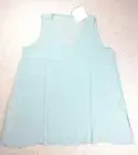 Marla Wynne Top Womens Small Chiffon Sheer Sleeveless Blouse Flowy Lightweight