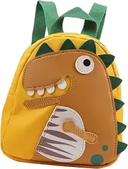 [Levemolo] 1pc Backpack Book Bags for Small Backpack for Cute Backpack Nylon Yellow Casual Backpack Nylon Cloth Backpack Dinosaur Backpack Buckle Toddler Baby Nylon Backpack