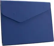 Enyuwlcm PU Leather A4 File Folder Document Holder Waterproof Portfolio Envelope Folder Case with Invisible Magnetic Closure Blue
